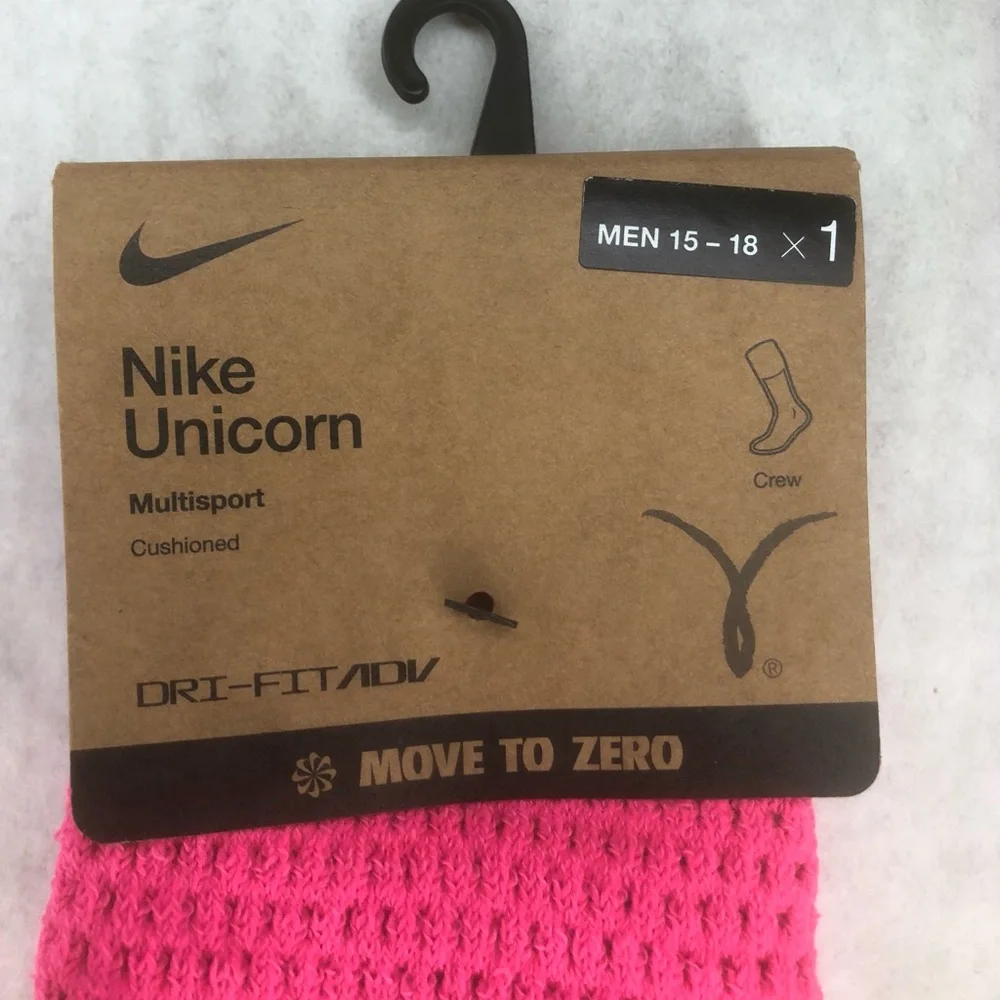 Nike Unicorn Kay Yow Pink Dri-Fit ADV Socks Mens Size 2XL/15-18 IB9160-645 New
